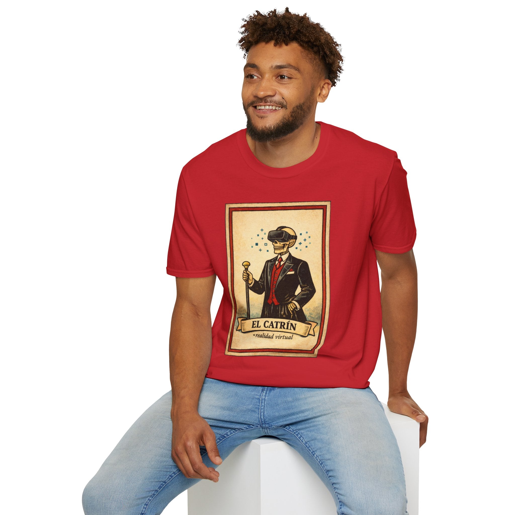 El Catrín Vintage Graphic T-Shirt — Día de los Muertos Gentleman Design