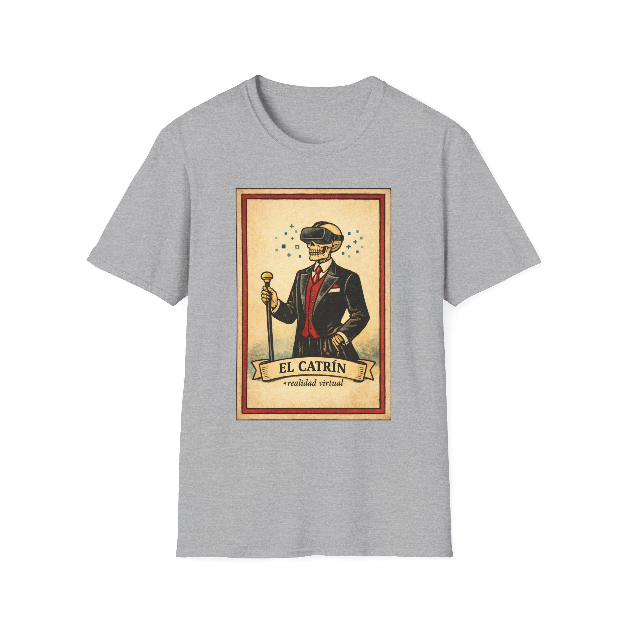 El Catrín Vintage Graphic T-Shirt — Día de los Muertos Gentleman Design