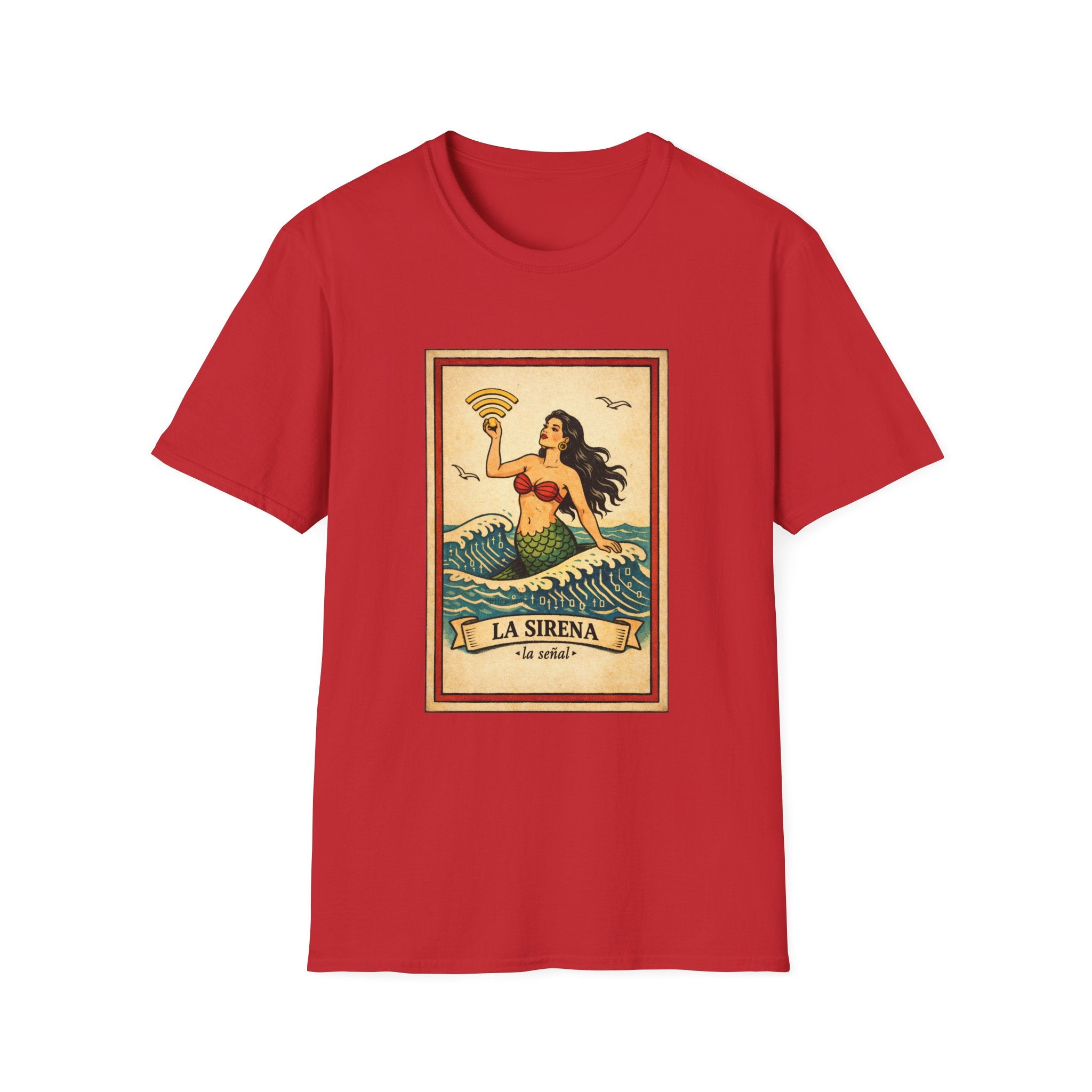 La Sirena Mermaid Tee — Vintage Lotería Art T-Shirt