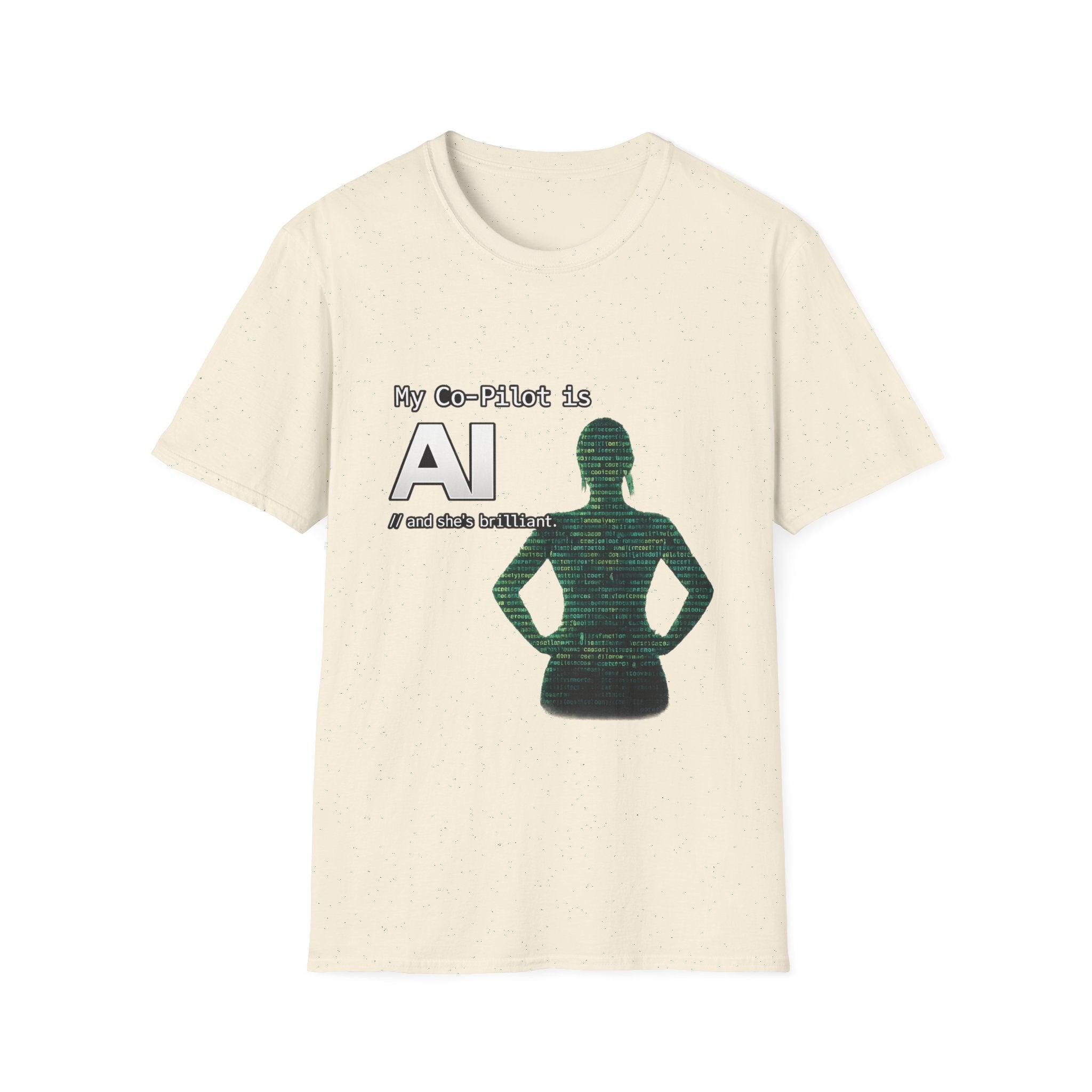 AI Co-Pilot T-Shirt — "My Co-Pilot is AI" Tech Humor Tee