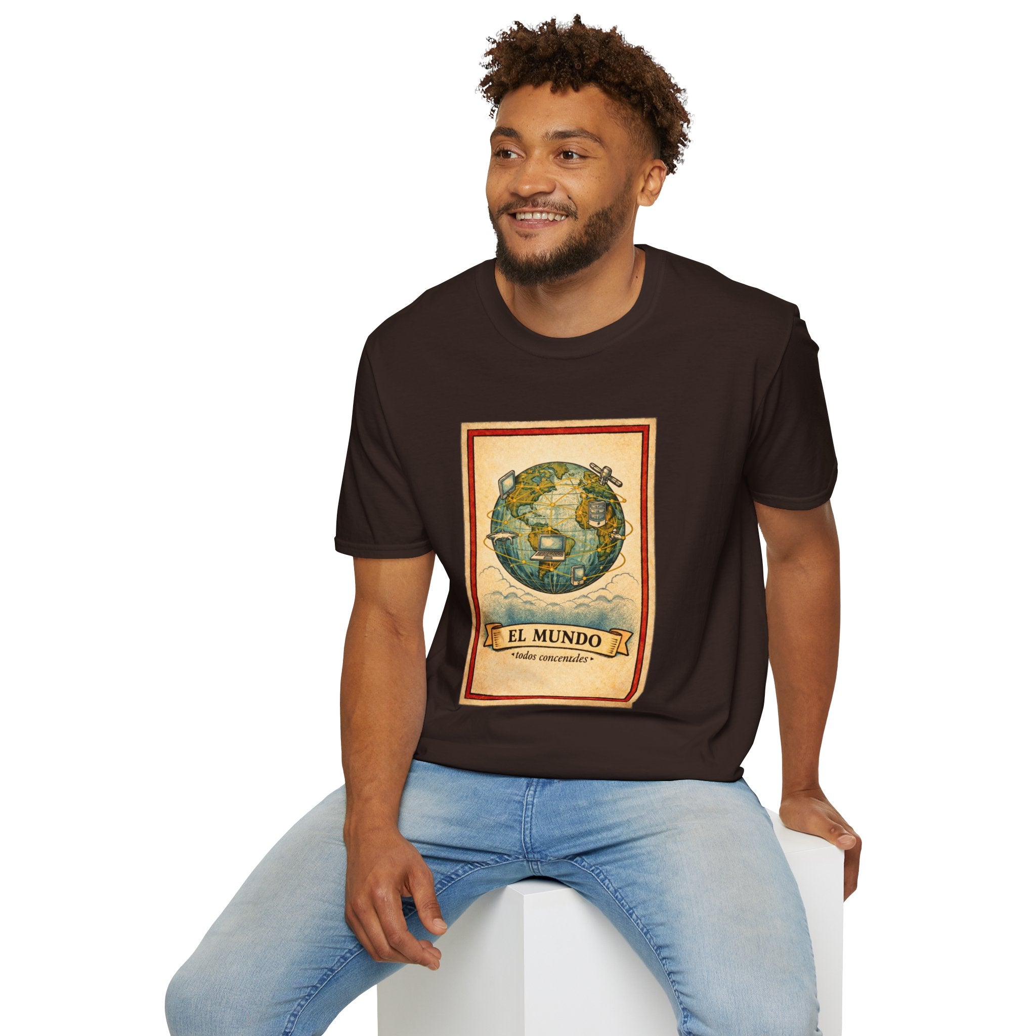 El Mundo Vintage Globe T-Shirt — Retro Travel Map Tee