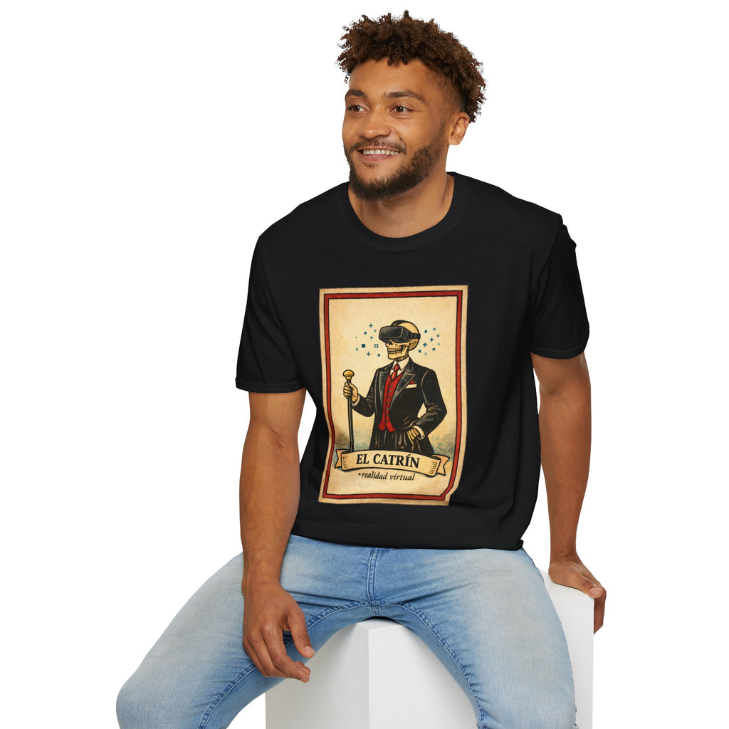 El Catrín Vintage Graphic T-Shirt — Día de los Muertos Gentleman Design