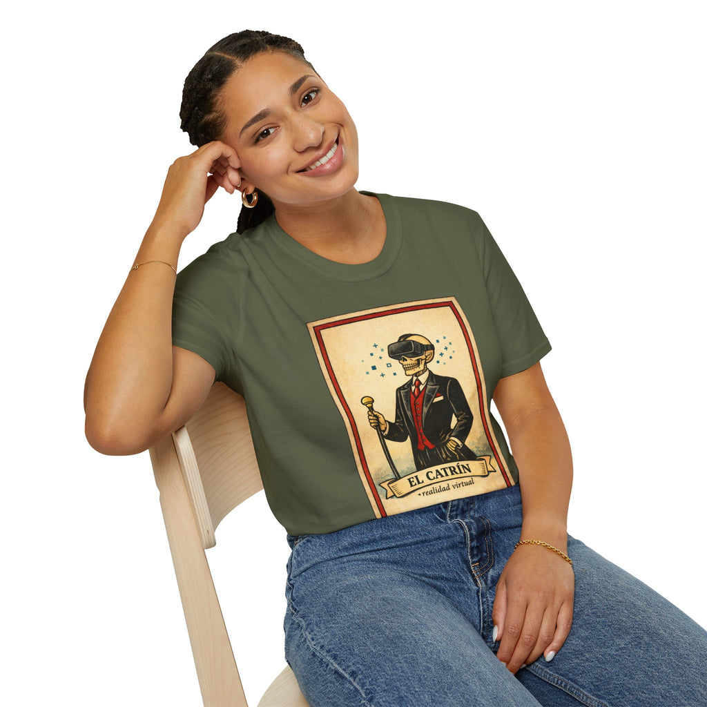 El Catrín Vintage Graphic T-Shirt — Día de los Muertos Gentleman Design