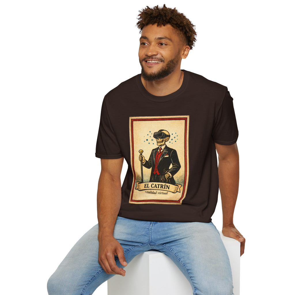 El Catrín Vintage Graphic T-Shirt — Día de los Muertos Gentleman Design