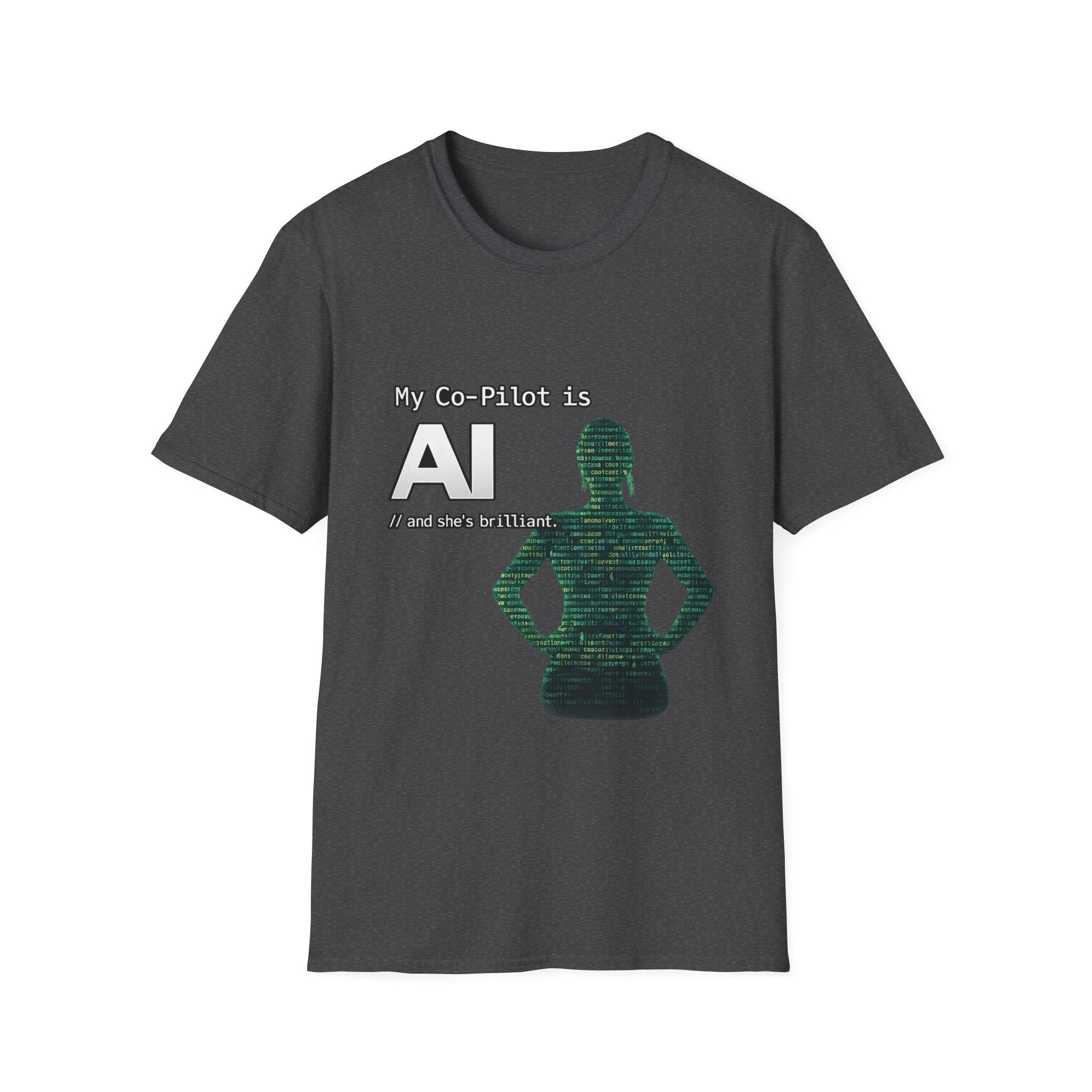 AI Co-Pilot T-Shirt — "My Co-Pilot is AI" Tech Humor Tee
