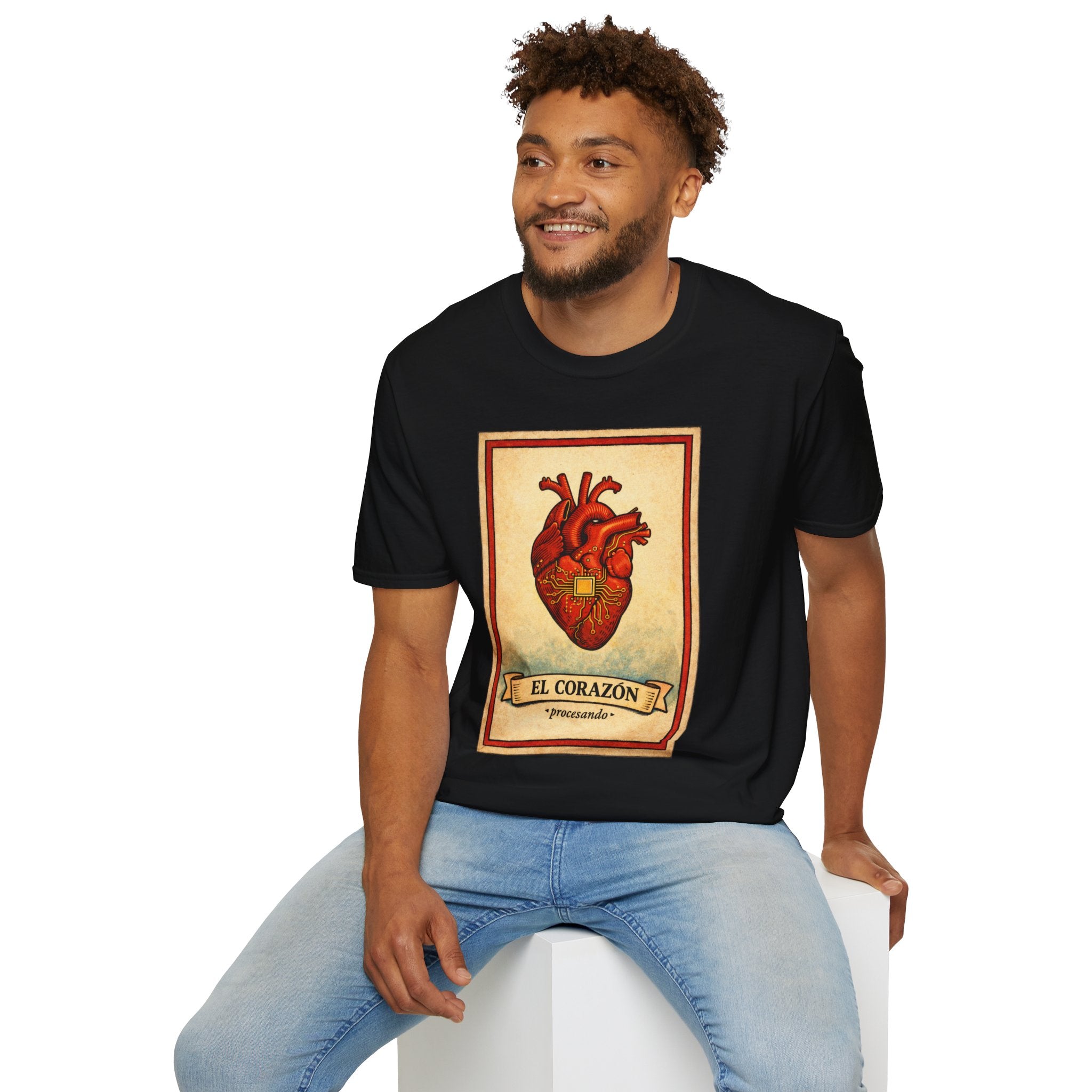 Anatomical Heart Lotería Tee — "El Corazón" Vintage Card Graphic T-Shirt