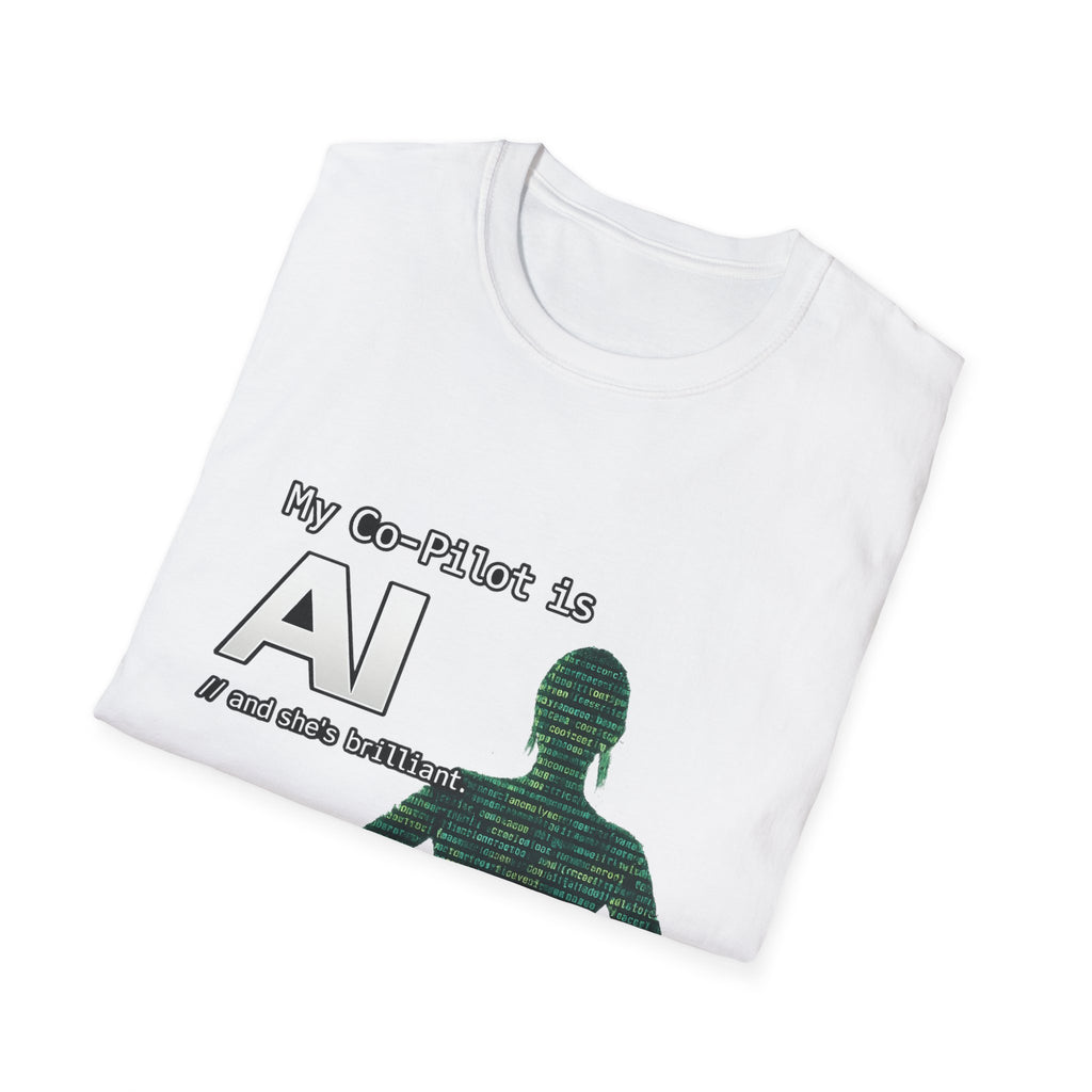AI Co-Pilot T-Shirt — "My Co-Pilot is AI" Tech Humor Tee