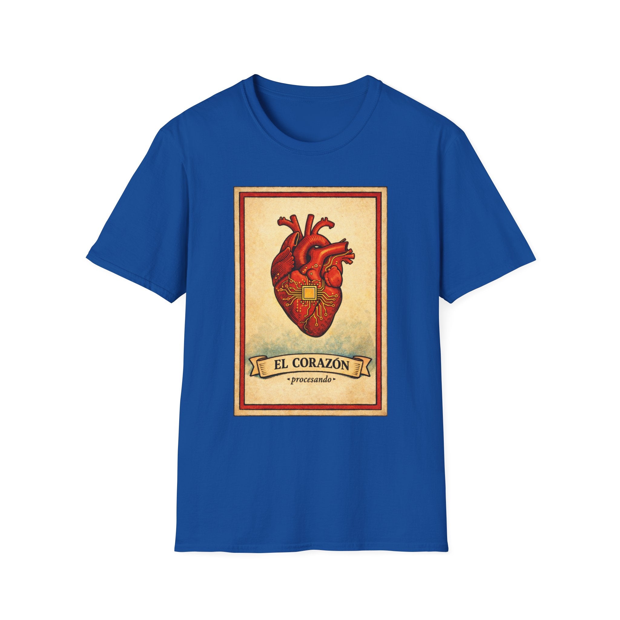Anatomical Heart Lotería Tee — "El Corazón" Vintage Card Graphic T-Shirt