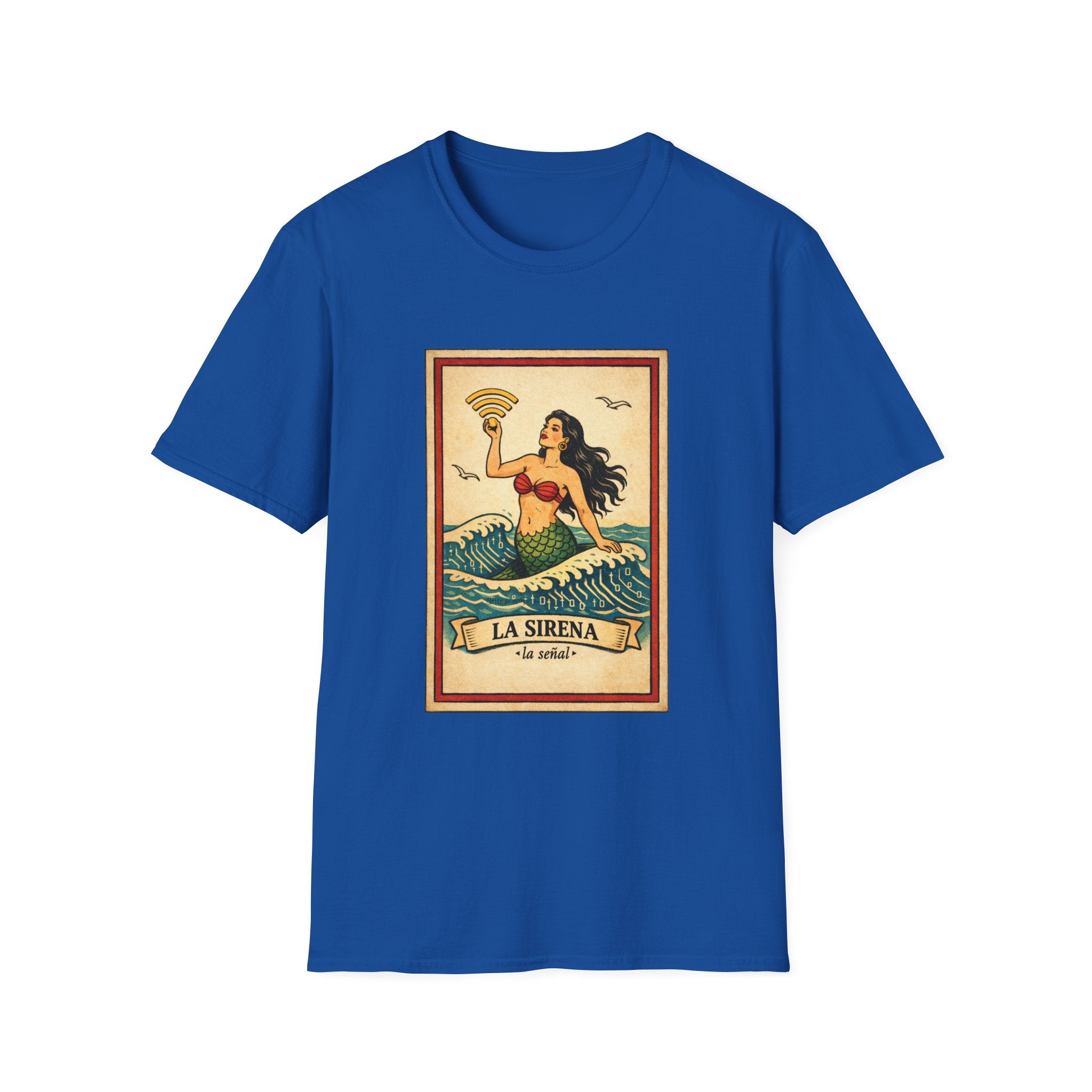 La Sirena Mermaid Tee — Vintage Lotería Art T-Shirt