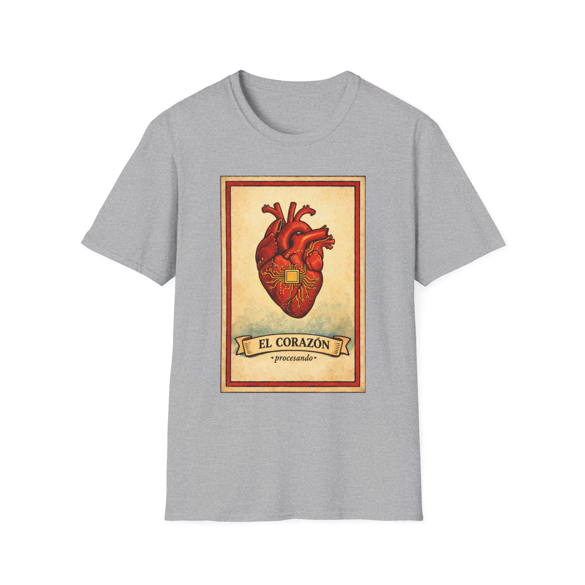 Anatomical Heart Lotería Tee — "El Corazón" Vintage Card Graphic T-Shirt