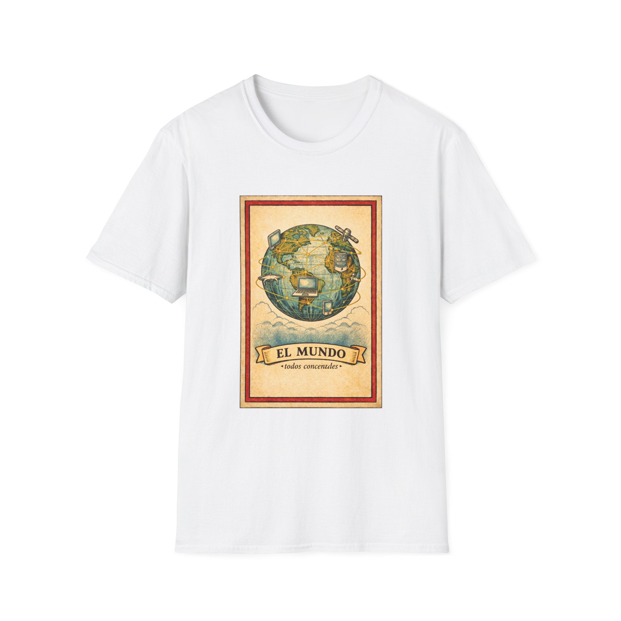 El Mundo Vintage Globe T-Shirt — Retro Travel Map Tee