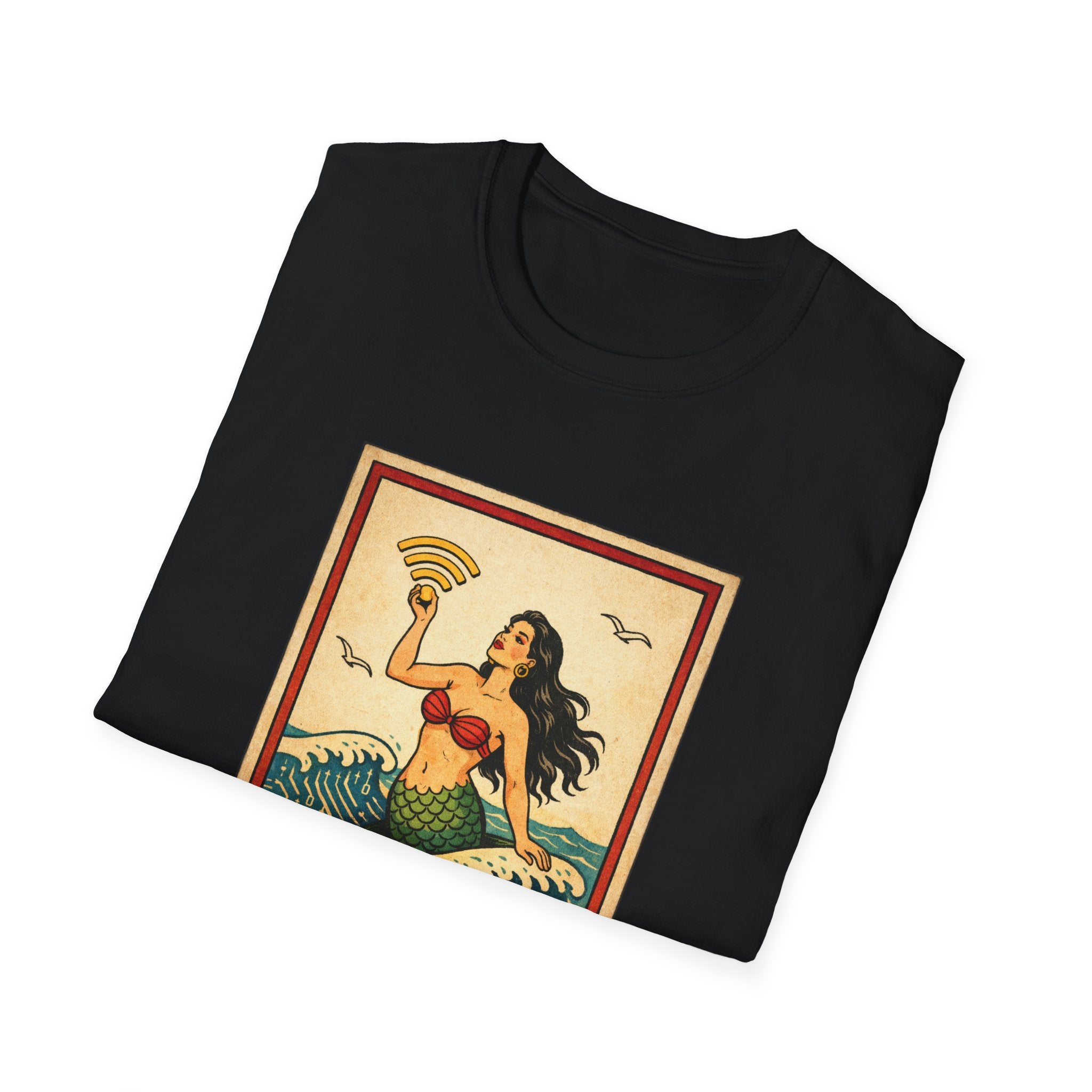 La Sirena Mermaid Tee — Vintage Lotería Art T-Shirt
