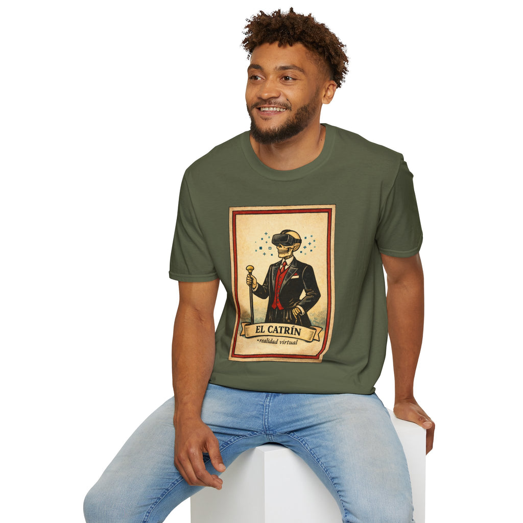 El Catrín Vintage Graphic T-Shirt — Día de los Muertos Gentleman Design