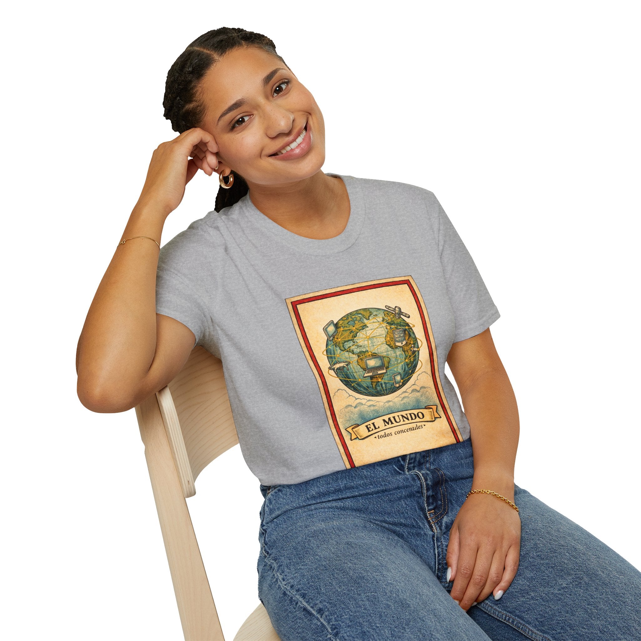 El Mundo Vintage Globe T-Shirt — Retro Travel Map Tee