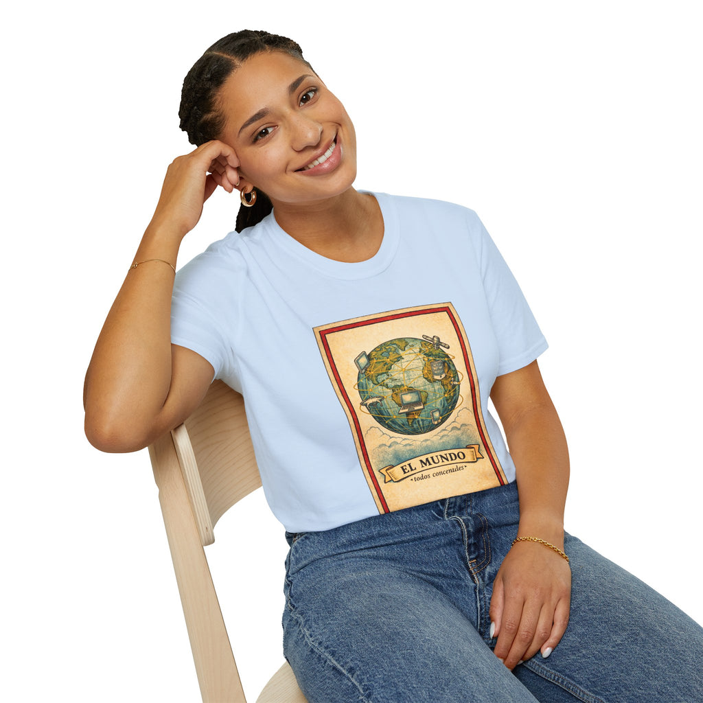 El Mundo Vintage Globe T-Shirt — Retro Travel Map Tee