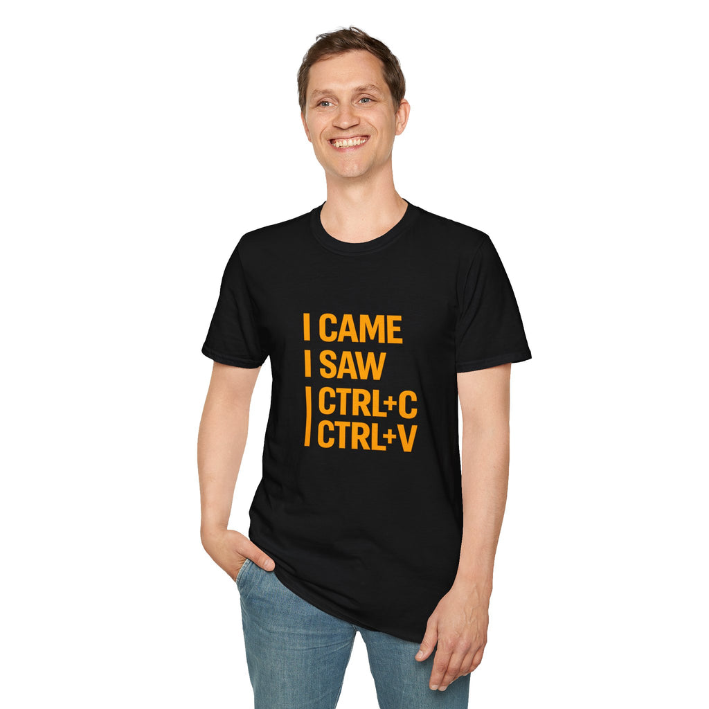 I Came I Saw CTRL+C CTRL+V T-Shirt — Funny Copy Paste Graphic Tee for Coders & Students