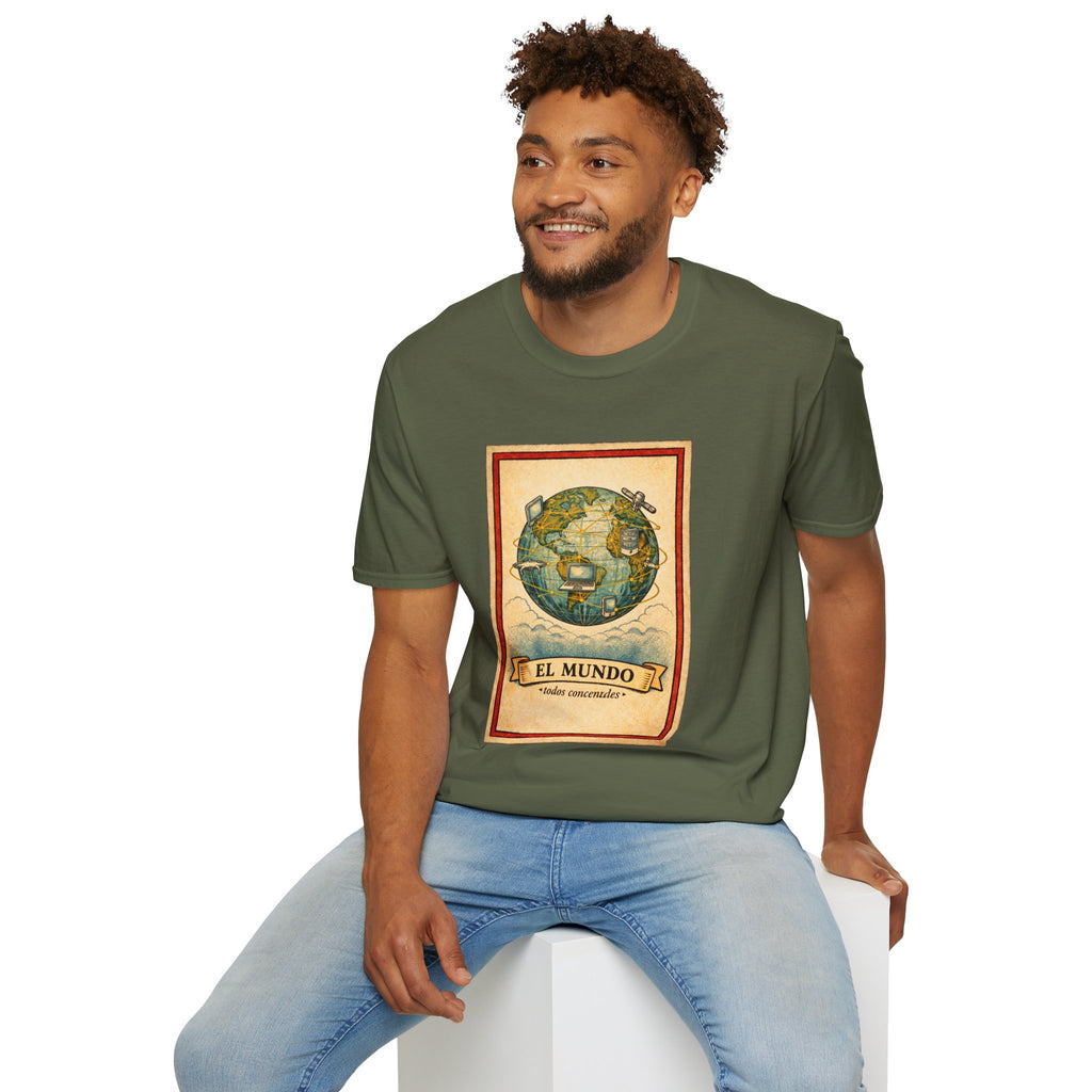 El Mundo Vintage Globe T-Shirt — Retro Travel Map Tee