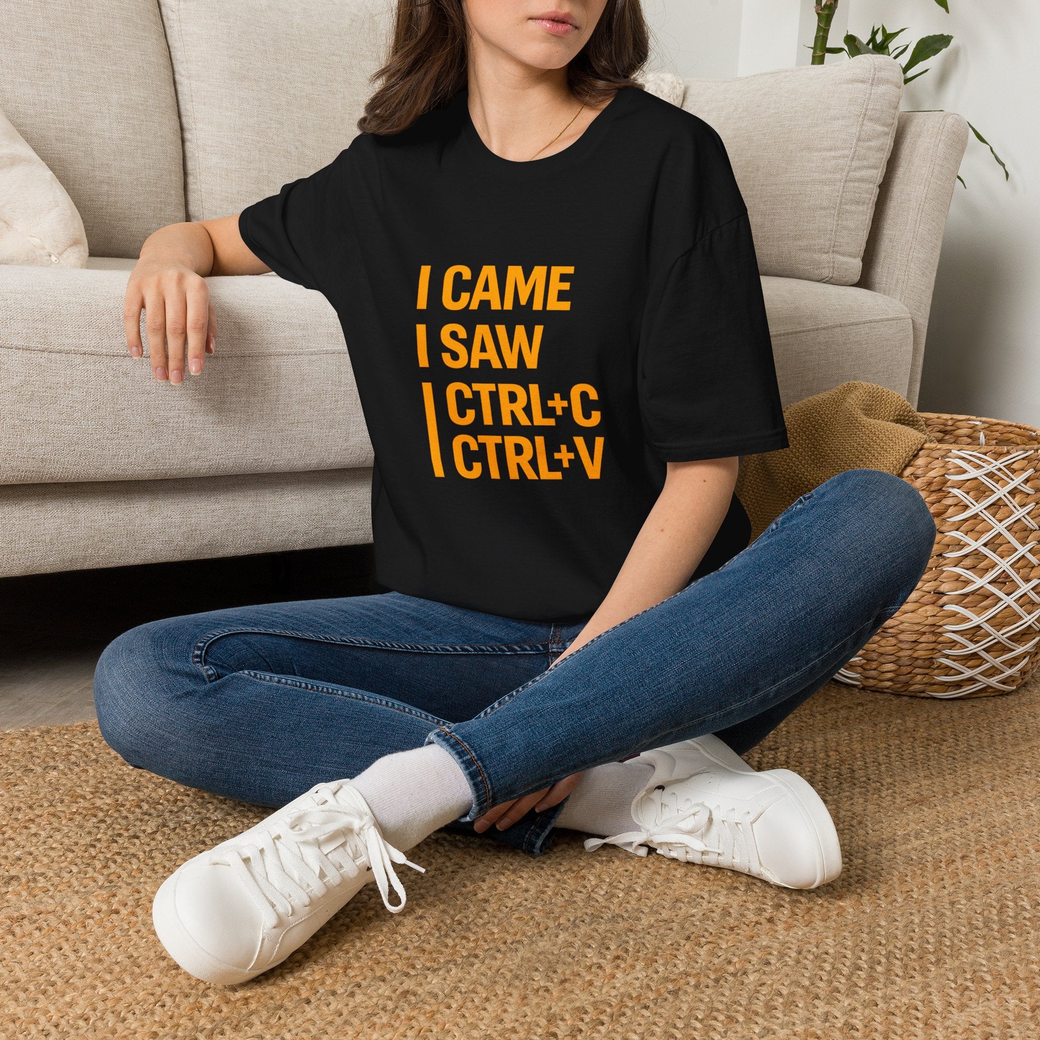 I Came I Saw CTRL+C CTRL+V T-Shirt — Funny Copy Paste Graphic Tee for Coders & Students