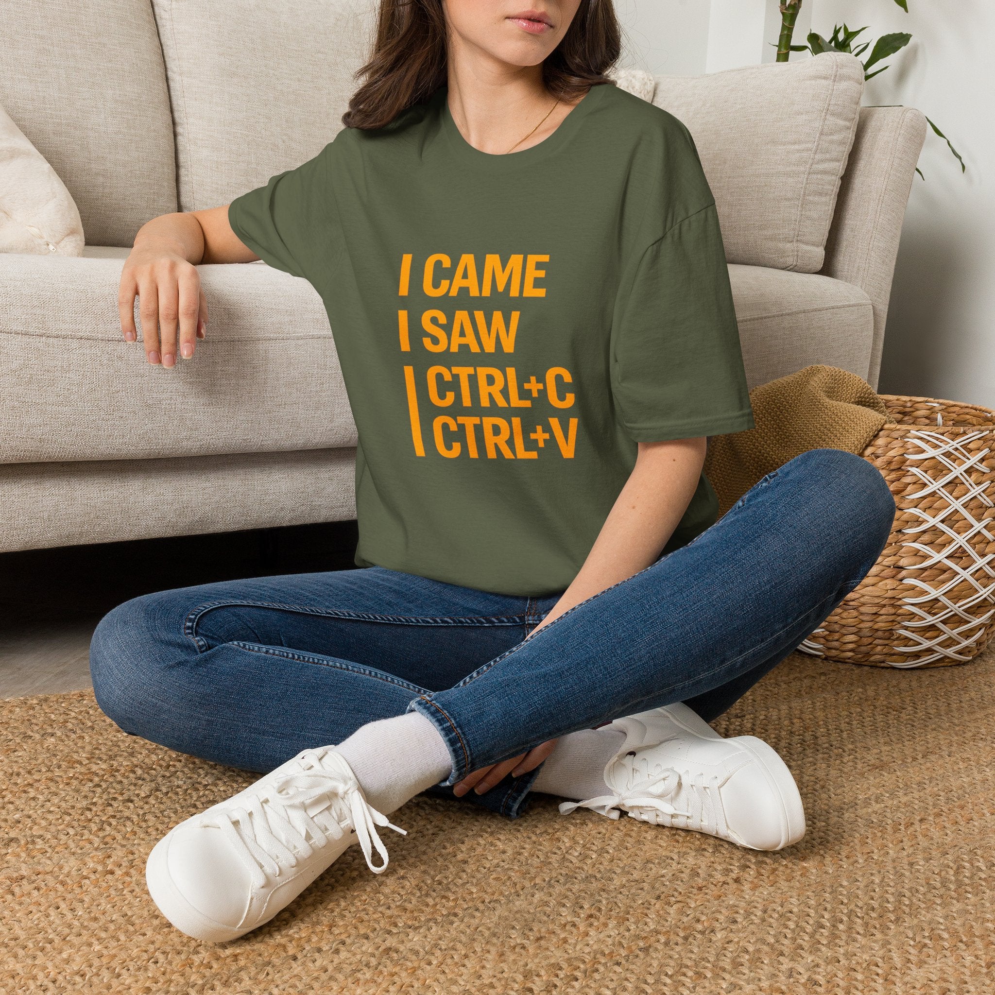 I Came I Saw CTRL+C CTRL+V T-Shirt — Funny Copy Paste Graphic Tee for Coders & Students