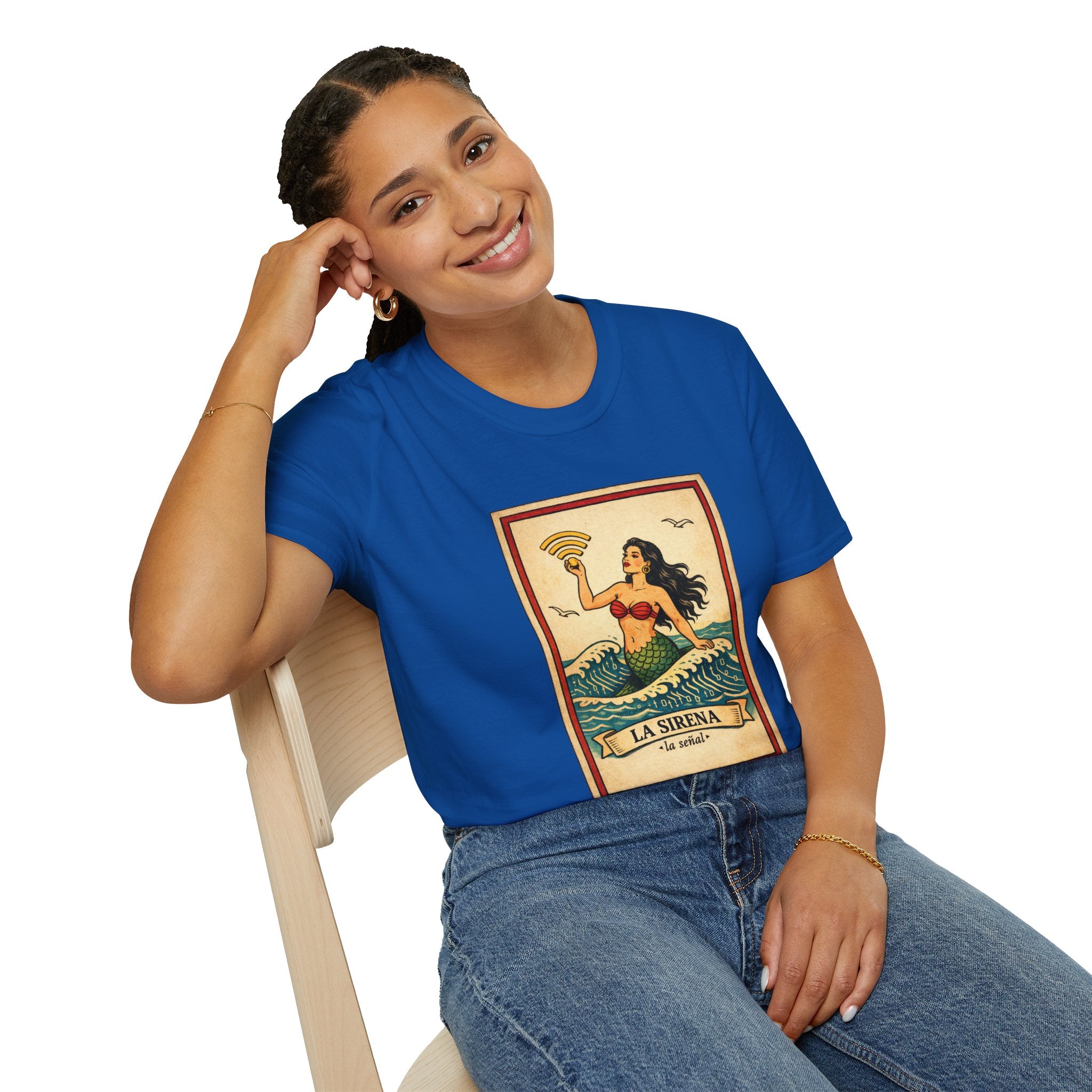 La Sirena Mermaid Tee — Vintage Lotería Art T-Shirt