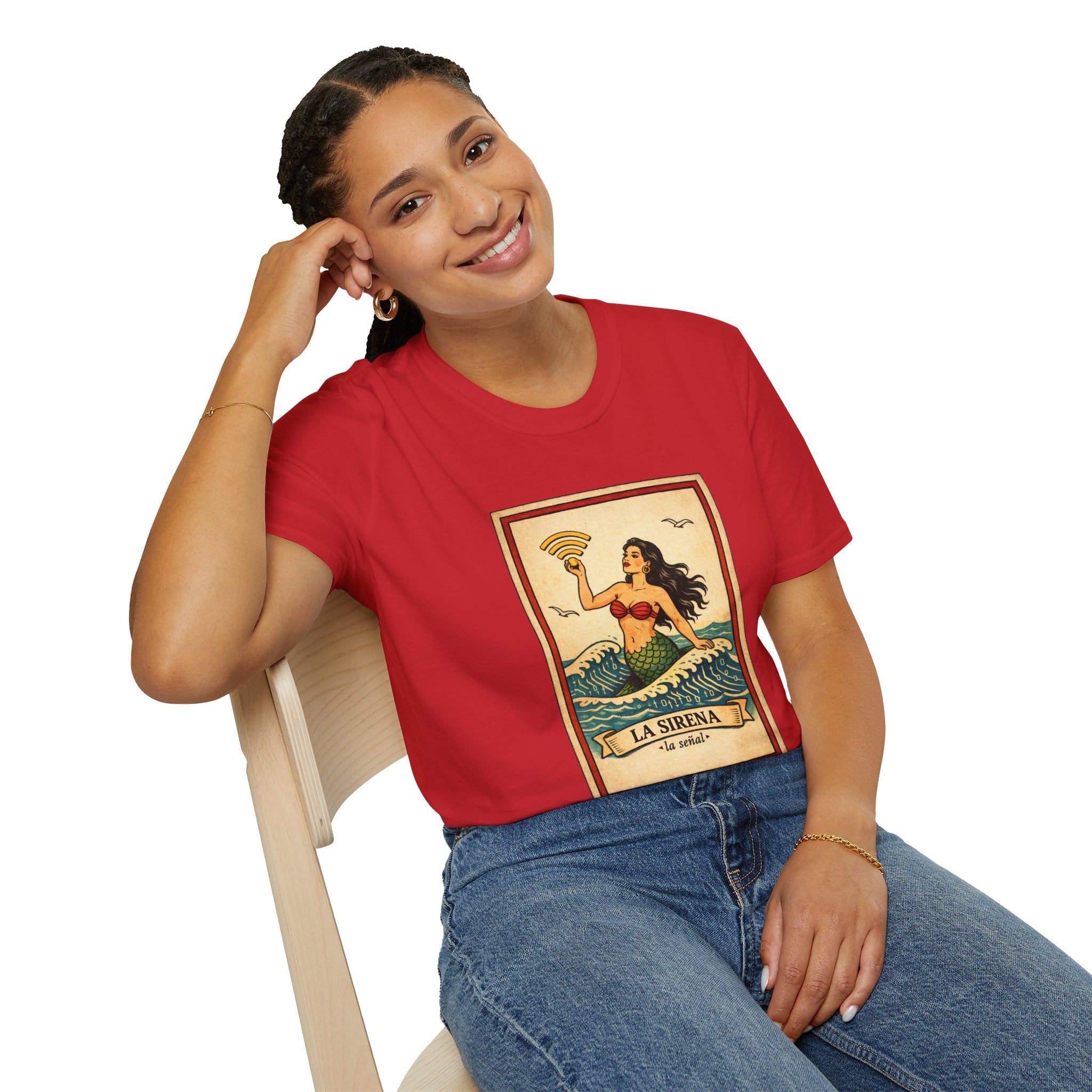 La Sirena Mermaid Tee — Vintage Lotería Art T-Shirt
