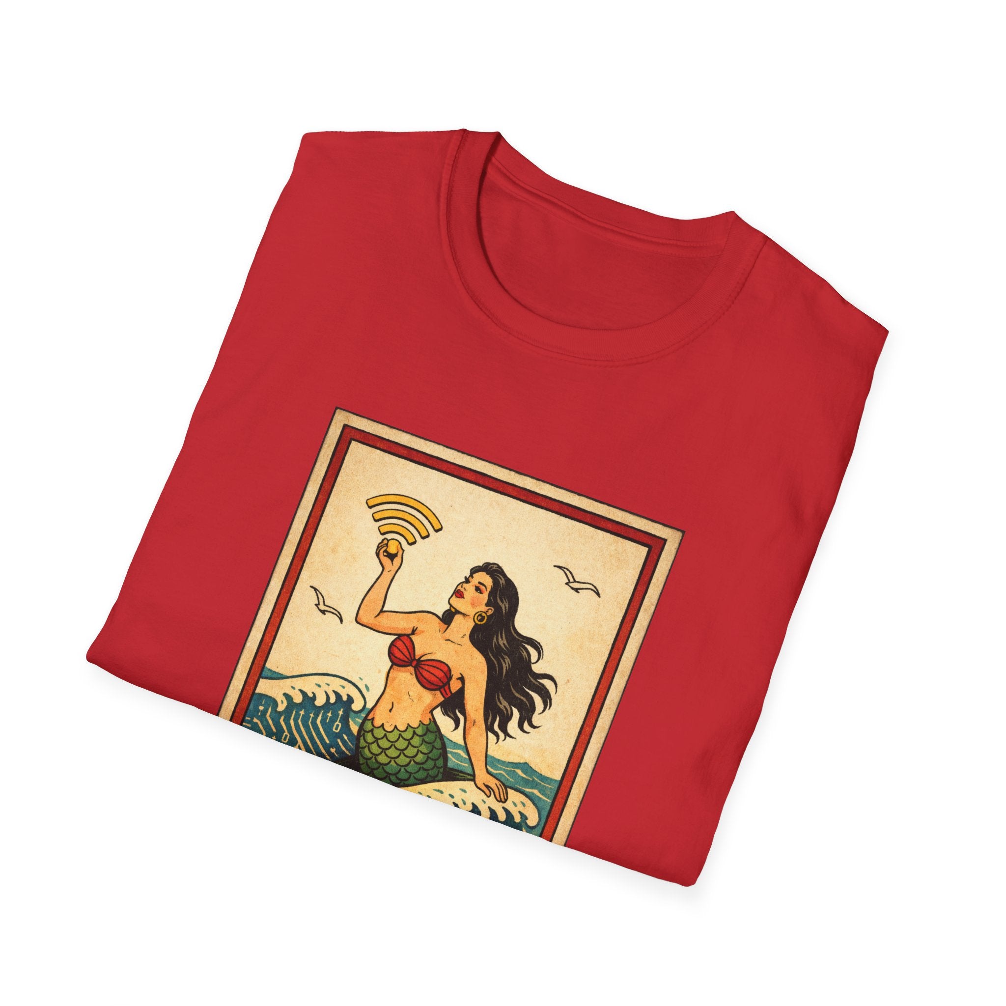 La Sirena Mermaid Tee — Vintage Lotería Art T-Shirt