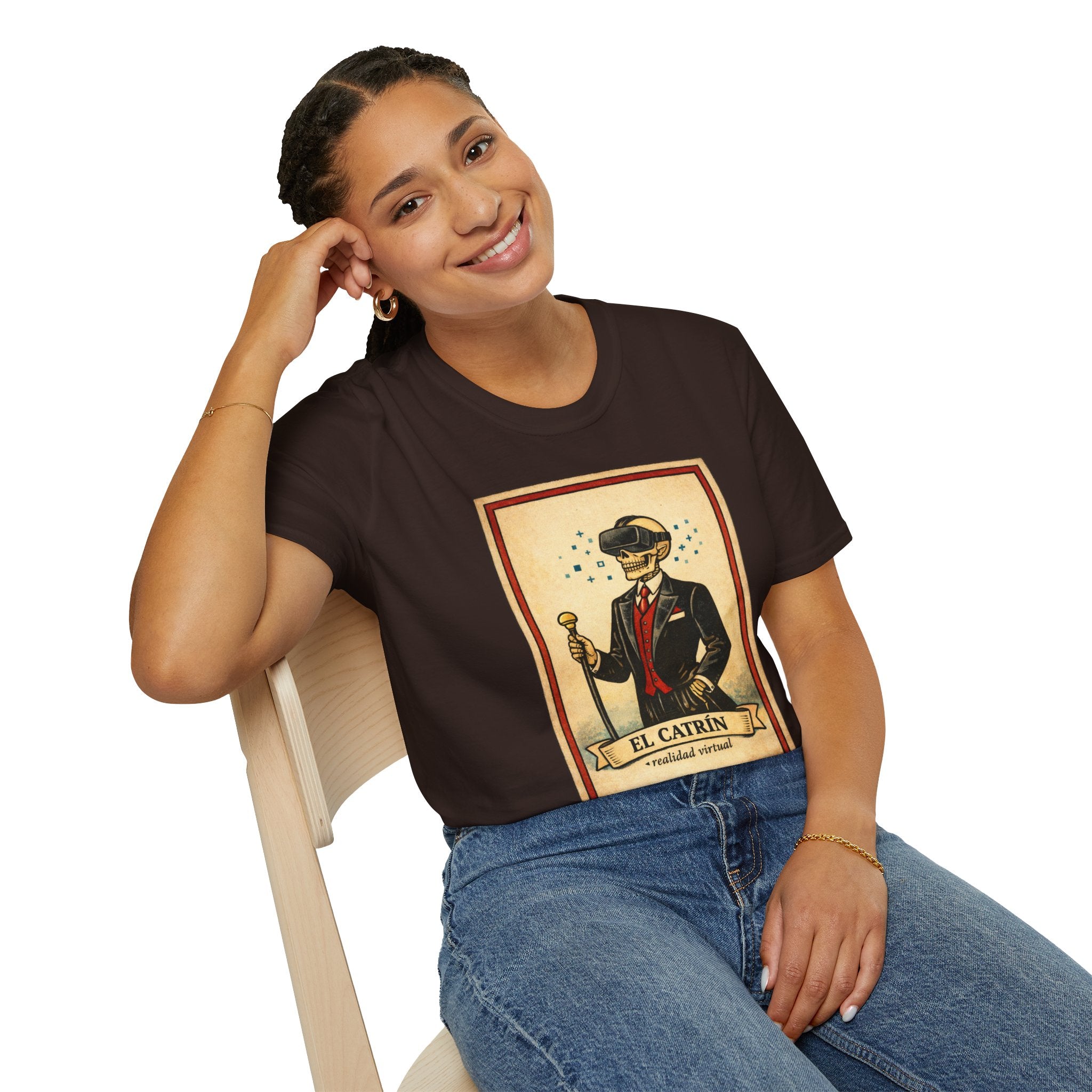 El Catrín Vintage Graphic T-Shirt — Día de los Muertos Gentleman Design