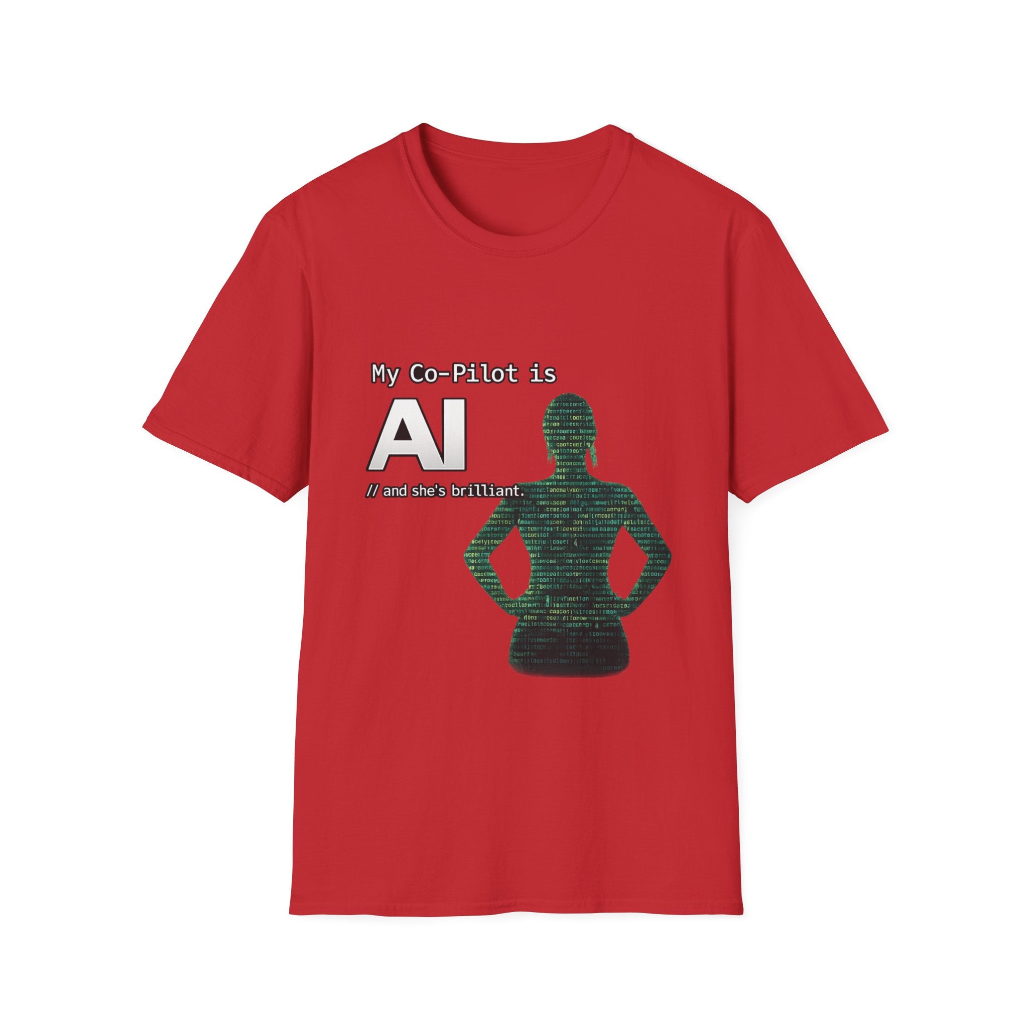AI Co-Pilot T-Shirt — "My Co-Pilot is AI" Tech Humor Tee