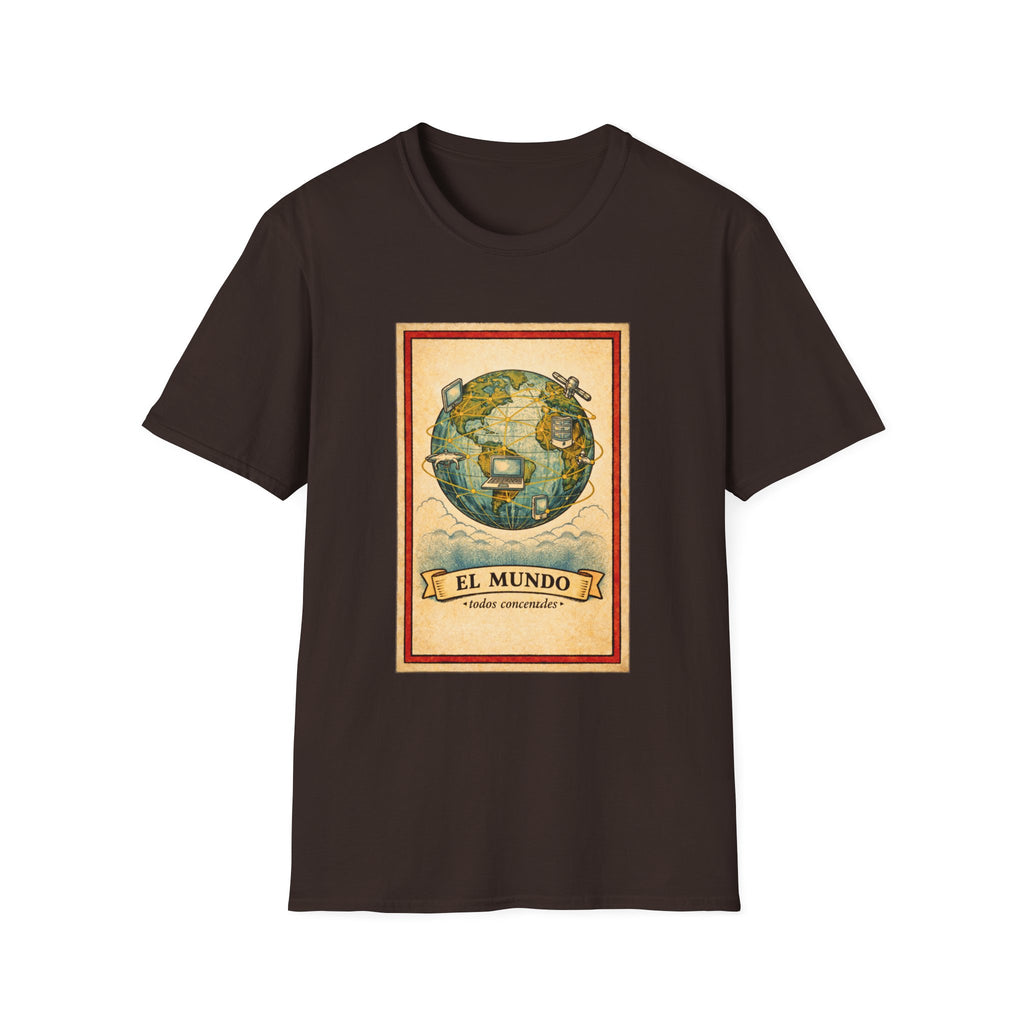 El Mundo Vintage Globe T-Shirt — Retro Travel Map Tee