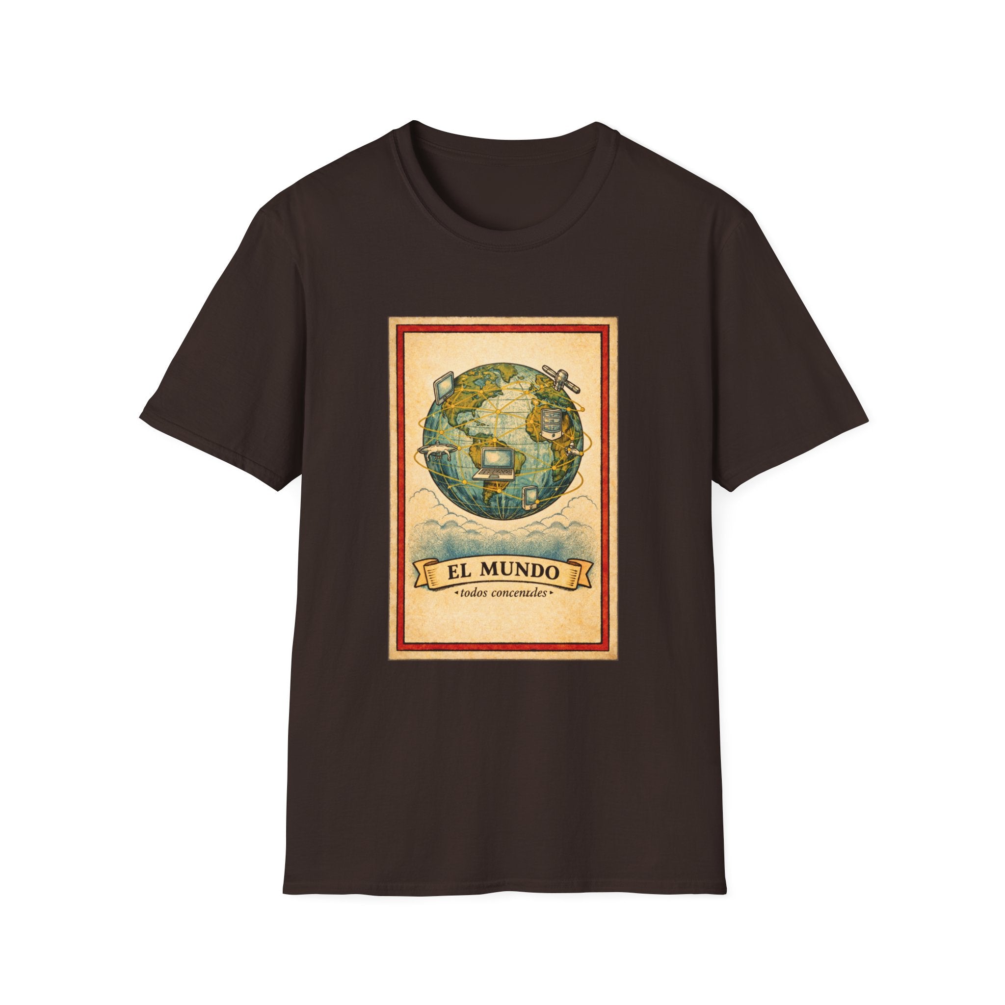 El Mundo Vintage Globe T-Shirt — Retro Travel Map Tee