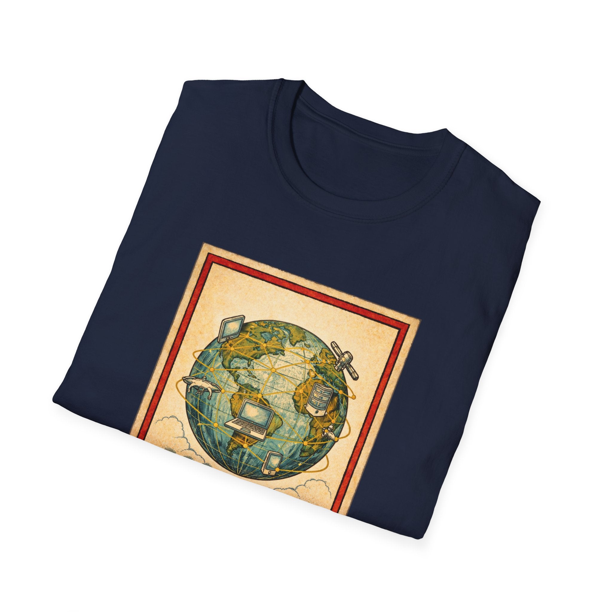 El Mundo Vintage Globe T-Shirt — Retro Travel Map Tee