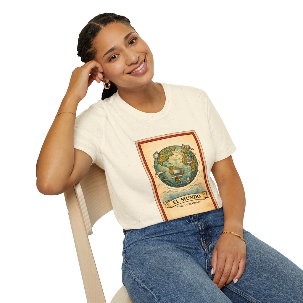 El Mundo Vintage Globe T-Shirt — Retro Travel Map Tee
