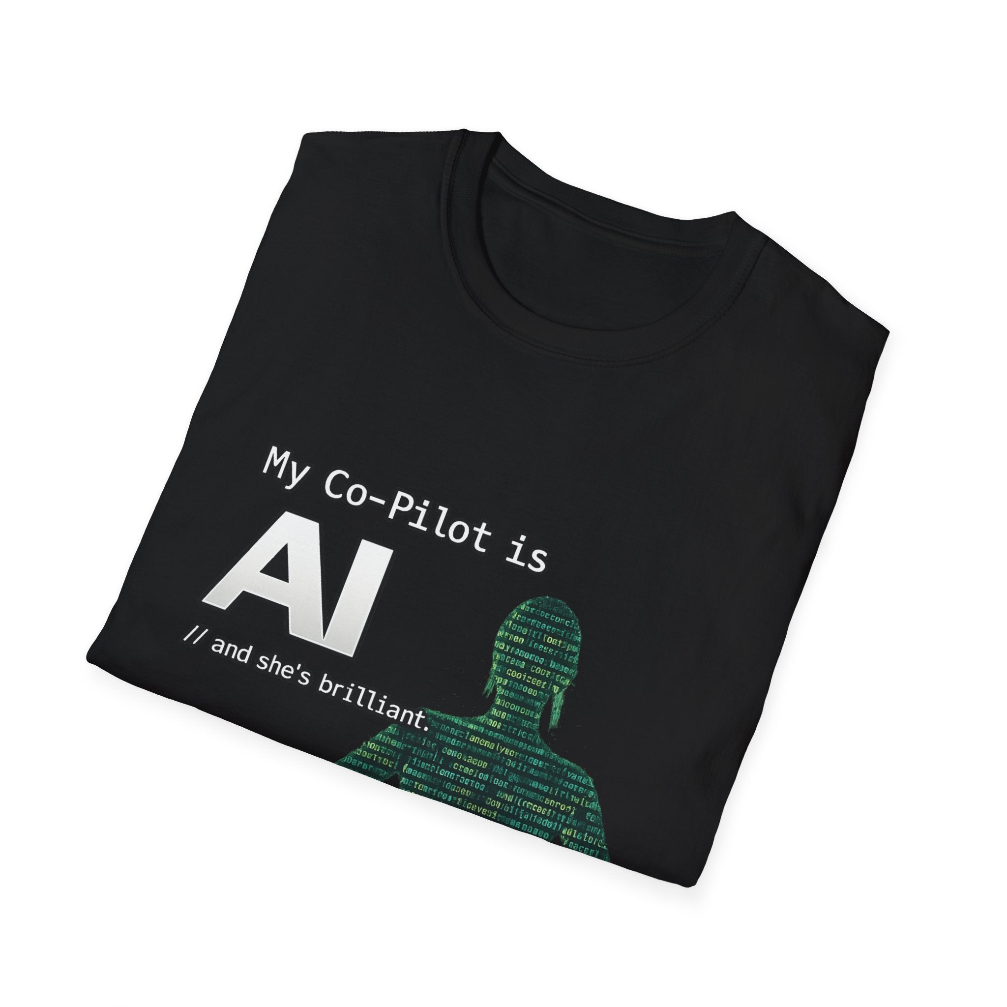 AI Co-Pilot T-Shirt — "My Co-Pilot is AI" Tech Humor Tee
